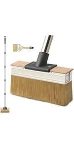 Mitclear Deck Stain Applicator with Long Handle(59IN), 7IN Decking Paint Brush with Thick Bristle...