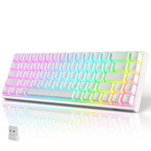 RK ROYAL KLUDGE RK G68 Wireless Mechanical Keyboard 2.4G/Bluetooth/Wired RGB Gaming Keyboard 65% US Layout Blue Switch for Win/Mac