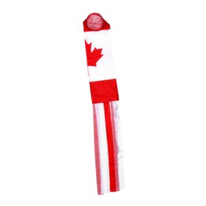 Parliky 2pcs Decorative Flag Wind Sock Canada Flag Wind Spinner Large Windsocks Hanging Windsocks Canada Spinning Windsocks Out Door Decor Bunit Windsocks Outdoor Indicator Pole Kit Fabric