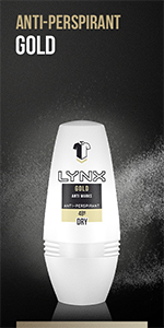Lynx Gold Anti-perspirant Deodorant Roll-On 50 ml with the scent of oud wood and dark vanilla