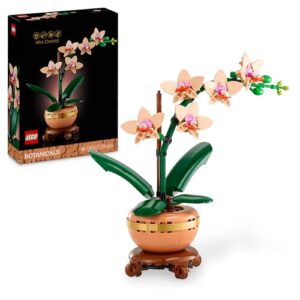 LEGO Botanicals Mini Orchid - Artificial Flowers Set for Adults - Indoor Plant with Terracotta Style Flowerpot - Home Decor - Gift for Valentine's Day for Women and Men - 10343