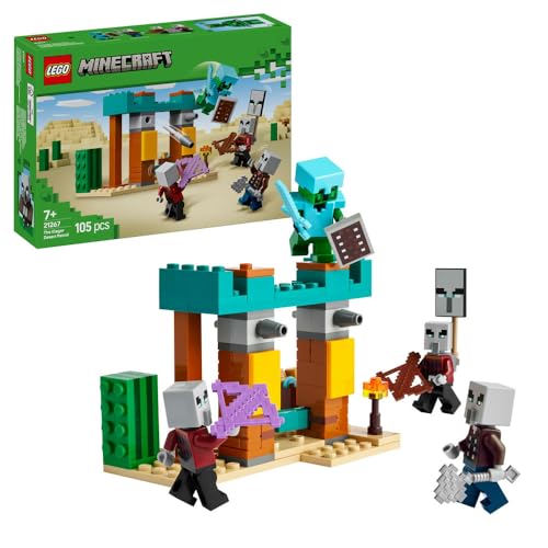 LEGO Minecraft The Illager Desert Patrol Set - Building Toy Features Pillager