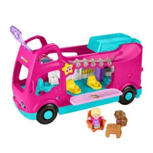 Fisher-Price Little People Toddler Toy Barbie Little Dreamcamper RV Playset with Lights