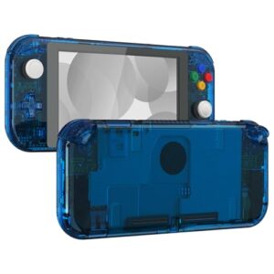 eXtremeRate Crystal Clear Blue DIY Replacement Shell for Nintendo Switch Lite