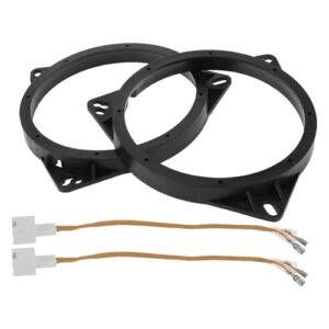 Partuto Speaker Spacer Ring Tweeter Speaker Spacer Adapter Car for Nissan Qashqai Front Rear Doors ABS Black with Audio Wiring Harness Waterproof