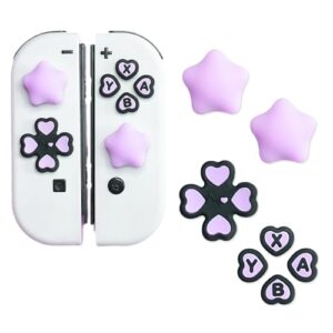 PERFECTSIGHT Cute D-Pad Button Caps Silicone Thumb Grips Set