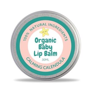 Organic Baby Lip & Face Balm * 100% Natural Ingredients * Soothes Dribble Rash & Chapped lips * For 3 months+ * Organic Shea Butter * Organic Calendula Extract *