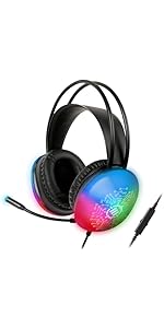 ENHANCE Voltaic 2 USB Gaming Headset - Stereo Gaming Headset for PC with Clear, Circuit Design, C...