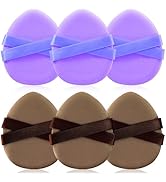 DUAIU 6 PACK Triangle Powder Puff Makeup Sponge, Dual-Sided Makeup Blending Puff, Latex-Free Soft...
