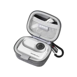 RLSOCO Carrying Case for Insta360 GO 3S/GO 3 4K Tiny Portable Vlogging Camera (Grey)