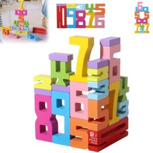 Wooden Number Building Blocks