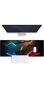 Mouse Pad Desk Pad, Gaming Mouse Pad 3D Line Pattern Office Desk Mat, Computer Keyboard Mats for ...