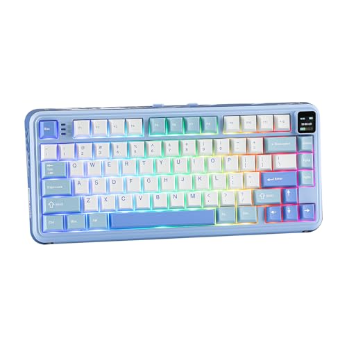 MechLands Vibe75 75% Wireless Gaming Keyboard with Interchangeable Screen&Knob Modules