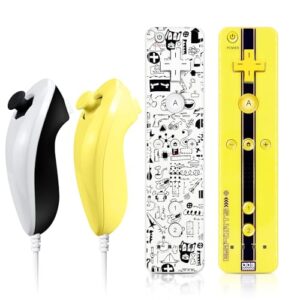 AUFGLO Wii Remote Controller and Nunchuck Controllers compatible with Wii/Wii U