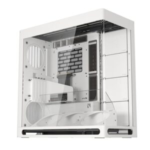 HAVN HS 420 VGPU Dual-Chamber ATX Mid Tower PC Case White | PCIe 5.0 Vertical GPU Kit
