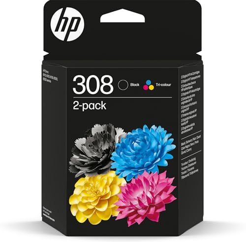 HP 308 Pack of 2 Original Ink Cartridges Black/Three Colours