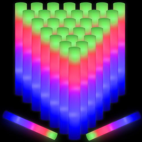 AUOHTOWRT 156pcs Giant Glow Foam Sticks