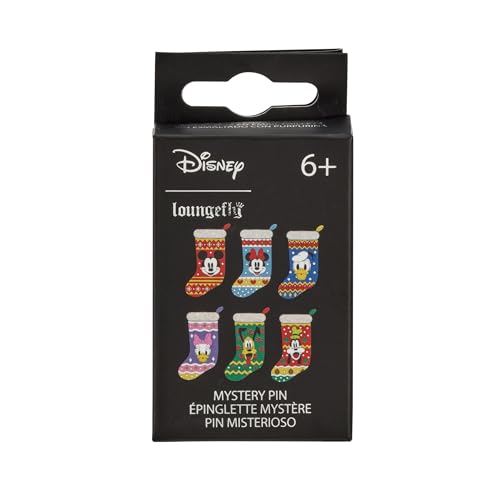 Loungefly - Walt Disney - Mickey Mouse and Friends Christmas Stocking - Blind Purchase Enamel Pin - Mickey Mouse - Blind Box Enamel Pins - Cute Collectable Novelty Brooch - for Backpacks & Bags