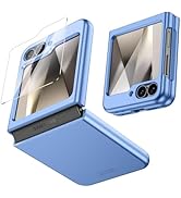 Vizvera for Samsung Z Flip 6 Case Crystal Clear, [Screen Protector] [Not Yellowing] Hard PC Ultra...