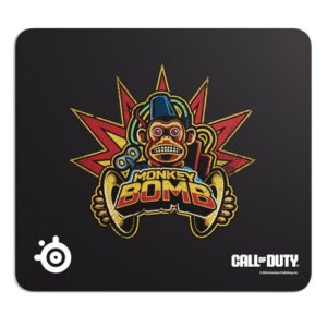 SteelSeries QcK Gaming Mouse Pad - Call of Duty® Monkey Bomb Edition - Limited - Free In-Game Item - Non-Slip Rubber Base - Peak Tracking and Stability - Optimized For Gaming Sensors