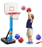 Hot Bee Basketball Hoop for Kids, Mini Basketball Hoop, Indoor Basketball Hoop for Bedroom with N...