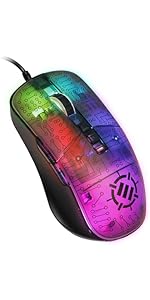 ENHANCE Voltaic 2 Gaming Mouse - PC Mouse with 7 Programmable Buttons, 7000 DPI, Ergonomic Mouse ...