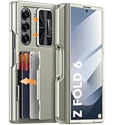Vizvera for Samsung Galaxy Z Fold 6 Case [RFID Card Holder] [S Pen Holder] [Slide Camera Cover] [...