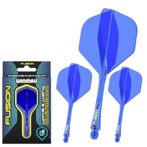 WINMAU Fusion Intergrated Dart Flight and Shaft System - 1 set per pack (3 flights and shafts in total)