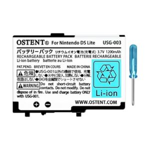OSTENT 3.7V 1200mAh Rechargeable Li-ion Polymer Lithium-ion Battery Pack Tool Kit for Nintendo DSL NDS Lite