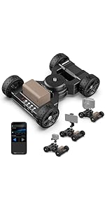 Neewer DL400 Upgraded Motorized Slider Dolly with App Control, Ultra Quiet Powerful Dual Motor, 5...