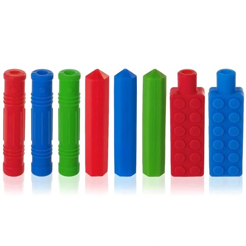 ANSUG 8 Pcs Pencil Topper Chewable