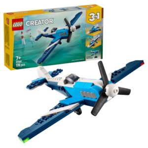 LEGO Creator 3in1 Aircraft: Race Plane Toy - Transforms into a Jet or Helicopter Model - Vehicle Building Set for 7+ Year Old Boys & Girls - Fun Birthday Gift Idea - 3116