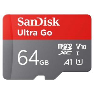 SanDisk Ultra Go micro SDXC card + SD adapter 64GB (For Android Smartphones and Tablets