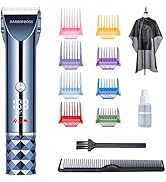 BarberBoss Cordless Dog Grooming Clipper - Waterproof, Ceramic Blades, LED Display, Fast Charging...