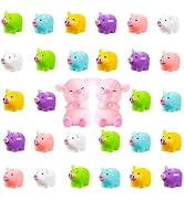 Mini Ducks 50 Pack Tiny Ducks Christmas Little Plastic Ducks Mini Resin Animals Figures to Hide M...