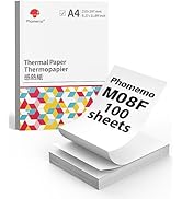 Phomemo M08F A4 Thermal Paper Compatible for M08F, M832, M834, Q302 Printers, PJ762/PJ763MFi, MT8...