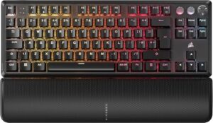 Corsair K70 PRO TKL RGB Tenkeyless Mechanical Wired Gaming Keyboard – Pre-Lubed Hall Effect MGX Hyperdrive Adjustable Switches