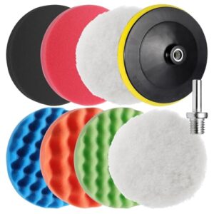 GEARLEADER 8PCS 7inch/180mm Car Polishing Pads Kit