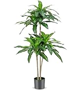 COSTWAY 120cm/152cm Artificial Monstera Plants, 10/15 Different Leaves Faux Monstera Deliciosa Tr...