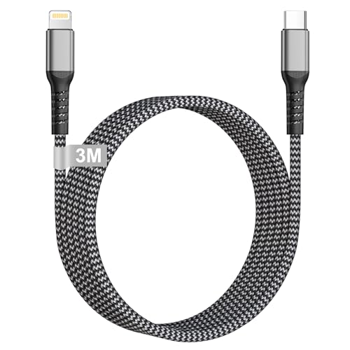 USB C to Lightning Cable 3M[Apple MFi Certified]