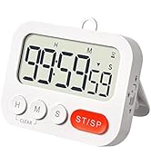 Digital Countdown Kitchen Timer - AIMILAR Count Up Down Magnetic Timer Clock with Alarm Fast Sett...