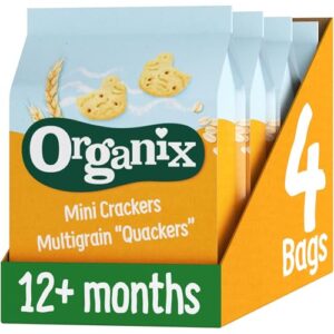Organix Mini Crackers Multigrain 'Quackers' Sharing Bag Snacks
