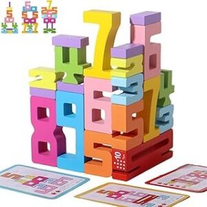 Wooden Number Building Blocks