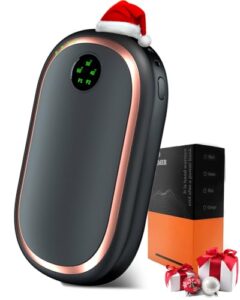 Evolpor Portable Hand Warmer 10000mAh 3 Heat Levels Fast Heating Rechargeable Hand Warmer USB Power Bank Ideal for Raynaud's Arthritis Outdoor Winter Sports Electric Pocket Hand warme