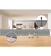 suihuooo Retractable Stair Gate for Baby and Dog, Mesh Baby Gate Extends up to 310cm Wide, 86cm T...