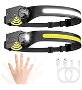 Lepro Head Torch Rechargeable, Super Bright Led Headlamp with 230° Wide Beam, Adjustable Spotligh...