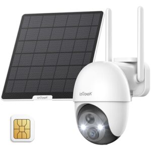 ieGeek 3G/4G LTE Cellular Solar Security Camera Outdoor Wireless with SIM Card