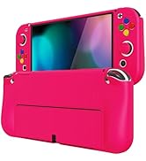 PlayVital AlterGrips Glossy Protective Slim Case for Nintendo Switch OLED, Ergonomic Grip Cover f...