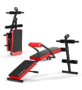 COSTWAY 3/4-Piece Cable Machine Attachment Set, LAT Pulldown Equipment with V-Shaped Press Down H...