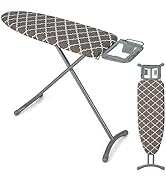 TANGZON Folding Ironing Board, Height Adjustable Multi-Layer Ironing Table with Iron Rest, Extra ...
